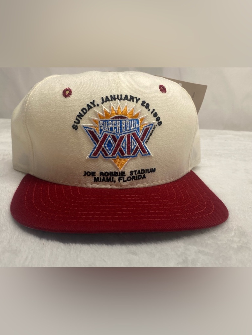 Vintage 1995 Super Bowl XXIX New Era Hat NWT Deadstock Snapback Made USA